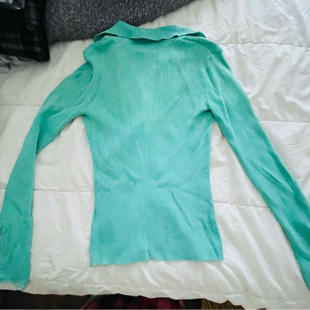 Cache Teal Long Sleeve Top